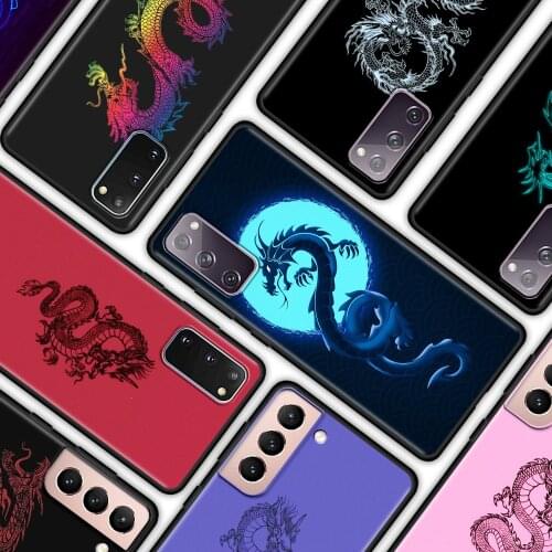 Fashion Dragon Animal Pattern Silicone Phone Case For Samsung Galaxy S21 Ultra S20 FE 5G S10 Lite S9 S8 Plus S10e Soft Cover