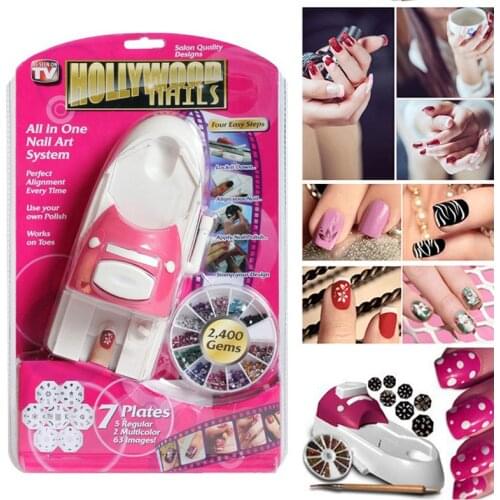 Nail Art Printer Set Perfect pattern Press On Nails Manicure Machine Stamper Tool Set Automatic Printing Nail Art Equipment