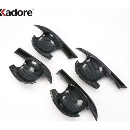 For Nissan Altima 2019 2020 Carbon Fiber Car Door Handle Bowl Cover Trim Decoration Frame Covers Sticker Car Styling Accessories