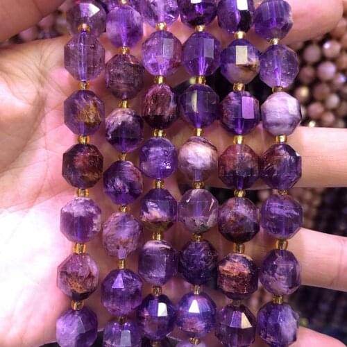 Wholesale 1string of 15.5" A Quality Faceted Auralite 23- Beads, 10mm12mm Faceted Round Gem Stone Loose Beads for jewelry