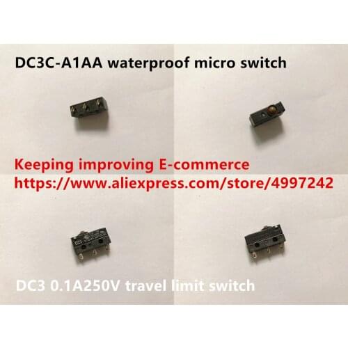 Original new 100% DC3 DC3C-A1AA waterproof micro switch 0.1A250V travel limit switch