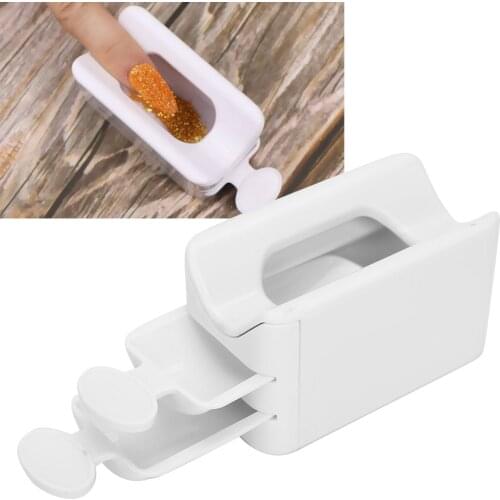 1Pcs Portable Nail Durable Tool Double Layer Nail Dipping Powder Storage Box Nail Glitter Powder Sequins Dip Recycling Tray Suit