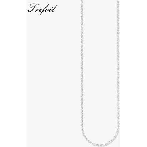 Silver Round Belcher Chain Necklace,Ketting Fashion Jewelry Trendy Basic Accessories 925 Sterling Silver Chains Gift For Women