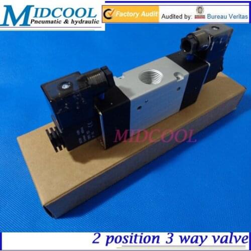 Solenoide Valvula Boutique Solenoid Valve 3V220-06,1/8,AC220V ,3/2 way Double Coil Solenoid Valve