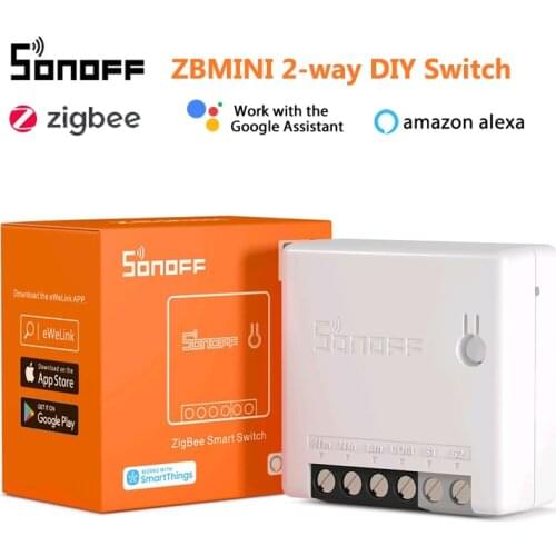 SONOFF ZBMINI Zigbee 3.0 2-way DIY Mini Switch Smart Control Via eWeLink ZBBridge Required Work With Alexa Google Home