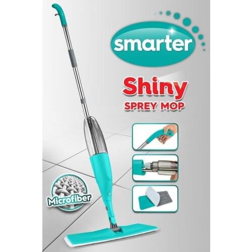 Smarter Shiny Spray Mop Magic Self-Cleaning Squeeze Mop Microfiber Spin And Go Flat Mop For Washing Floor Home Cleaning Tool Bat