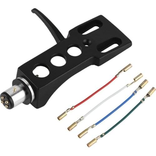 Universal Phono Turntable Headshell Mount Audio Phono Stylus Cartridge Unit with 4 Lead Wires For Various Phono Accessories