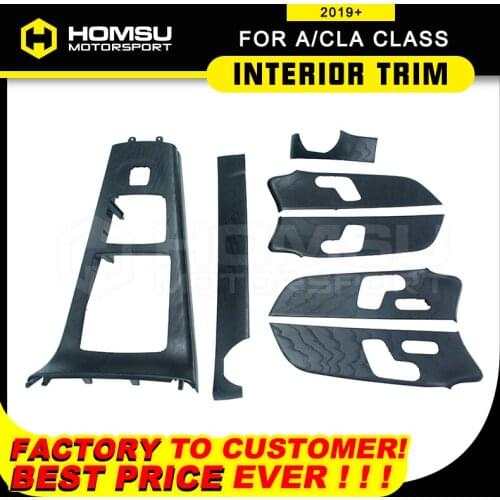 Real Carbon Fiber Interior Including Front Door Center console Dashboard and saddle For Ben z A class W177 and CLA W118 2020