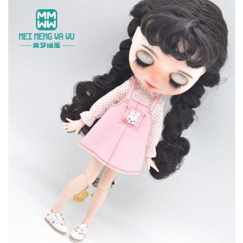 Blyth clothes Fashion suspender skirt pink, khaki, denim for 28-30cm Azone OB23 OB24 doll accessories