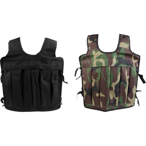 Loading Weighted Vest Adjustable Jacket Boxing Training Gym Workout Fitness Equipment Waistcoat Jacket Sand Clothing