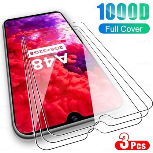 3Pcs Full Cover Protective Glass For Itel A48 Tempered Glas For Vision 1 Pro Plus Vision1 1Pro 1Plus Phone Screen Protector Film