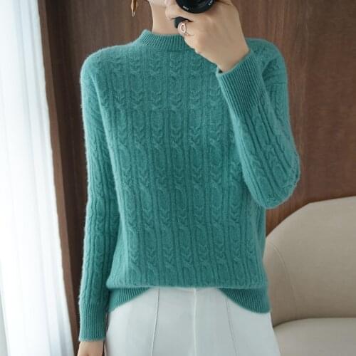 Adishree 2020 woman winter 100% Cashmere sweaters autumn knitted Pullovers High Quality Warm Female thickening O-neck