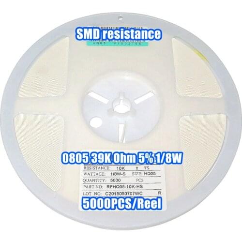1 Reel 0805 39k 39K Ohm 5% 1/8W SMD Resistance 5000PCS/Reel