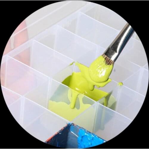 1pcs square transparent watercolor palette paint box Pigment color box 24 well Painting tools