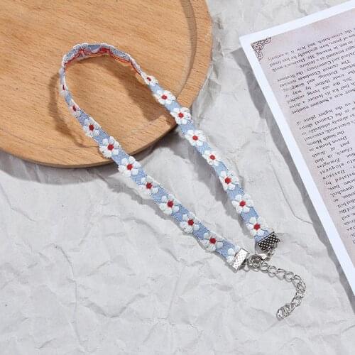 1pc Cute Flower Lace Decor Choker Necklace Fashion Sunflower Choker Lace Necklace For Women Ladies Girls Jewelry Accessories