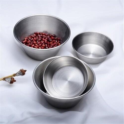 1pc Stainless Bowl Soy Sauce Dish Dessert Dish Kitchen Sauce Small Dish Dip Rray Seasoning Dish Two Size For Choose High Qaulity