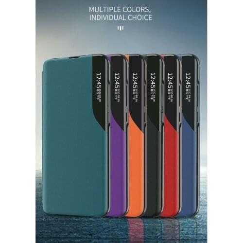 100pcs/Lot Smart Window Leather Flip Phone Case For Huawei Mate 20 P30 P40 Lite E Pro Y7P Honor 9C NOVA 6SE 7i Coque Fundas