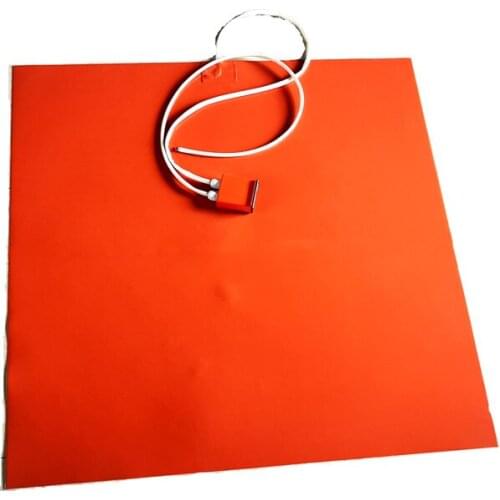 1000*1000*1.5mm 220V 7000W Silicone Heater for machine adhesive 1 side digital thermostat on wire 2000mm lead out from 1 side