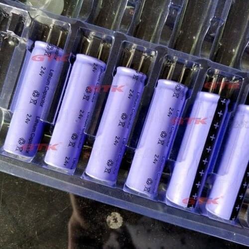 20pcs Lithium titanate capacitor 18650 2.4V 1500mah start motor capacitor mobile power bank fast charge supercapacitor 12v stora