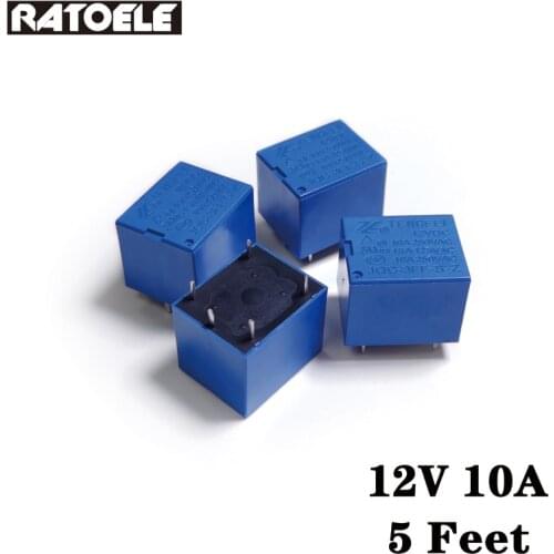 5 PCS Electromagnetic Relay JQC-3FF-S-Z 12VDC 10A 250VAC 5 Pins Relay Module