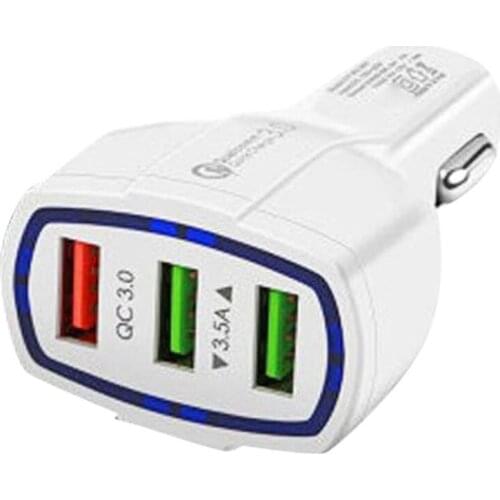 Car Charger Adapter 3 Ports Fast Quick Charging Universal for Smartphone JR Deals