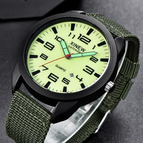 Mens Watch Nylon Strap Simple Calendar Luminous Dial Outdoor Mens Quartz Watch Classic Clock Wristwatch Relogio Masculino #10
