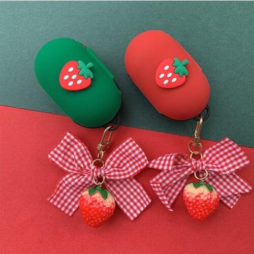 Cute Strawberry Cover for Samsung Galaxy Buds 2019 Buds+ Plus 2020 Case Bluetooth Headphone Headset Wireless Earphone Earbuds