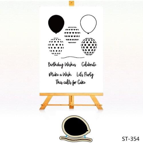 Colorful balloons Design Cutting Dies and Clear Stamp Set for DIY Scrapbooking Photo Album Decoretive Embossing Stencial