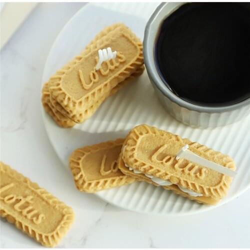 DIY Biscuit Shape Candle Silicone Mold Home Cars Aromatherapy Decoration Handmade Biscuit Chocalate Baking Mould