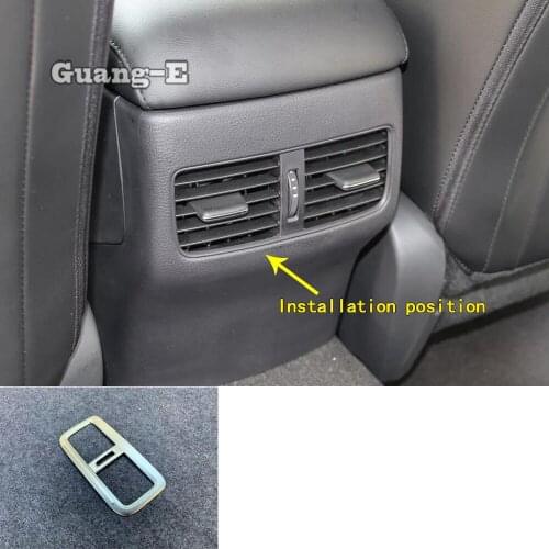 For Mazda 3 Mazda3 Axela M3 2019 2020 2021 Car ABS Chrome Rear Air Conditioning Outlet Vent&Heating Switch Trim Collection