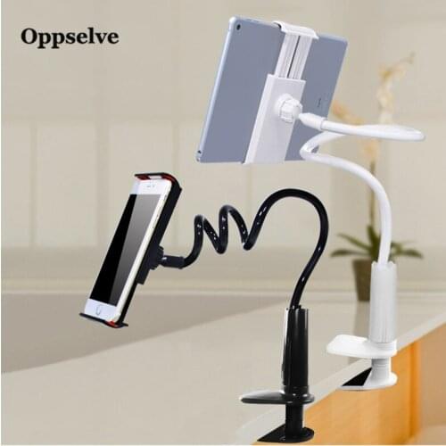 Oppselve Universal Lazy Mobile Phone Gooseneck Stand Stents Flexible Bed Desk Table Clip Bracket for Phone Flexible Holder Arm