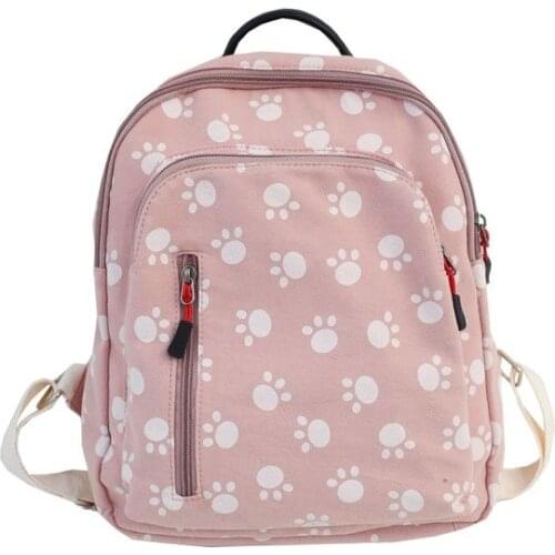 19-601 Junior High School Students Canvas Bag Female Primary Schoolbag Super Tide Ancient Feeling Girl Campus Backpack
