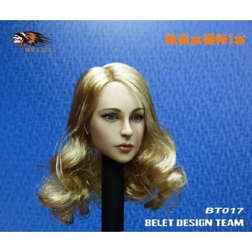 Toys BELET BT017 1/6 Beauty European Girl Head Sculpt Carving f 12 inches PHICEN TBLEAGUE VERYCOOL Action Figure Head Sculpture
