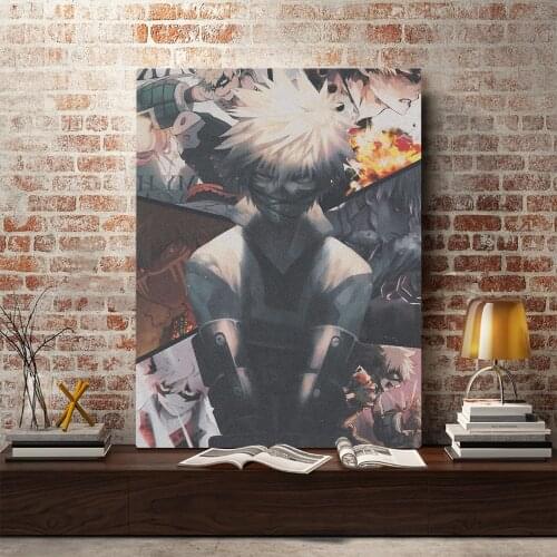 Katsuki Bakugo Kacchan BNHA Manga Canvas Home Decor Prints Dorm Living Room Bedroom Anime Painting Wall Art Decoration Poster