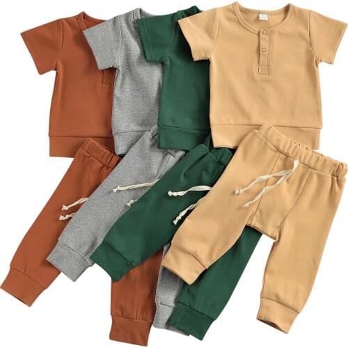 New Baby Girl Boys Spring Clothes Set Long Sleeve Tops +Pants Suits Outfits