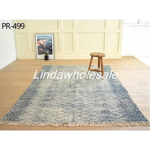 Cotton living room bedroom coffee table rug,PR-499 Nordic carpet handmade carpet,carpets for living room