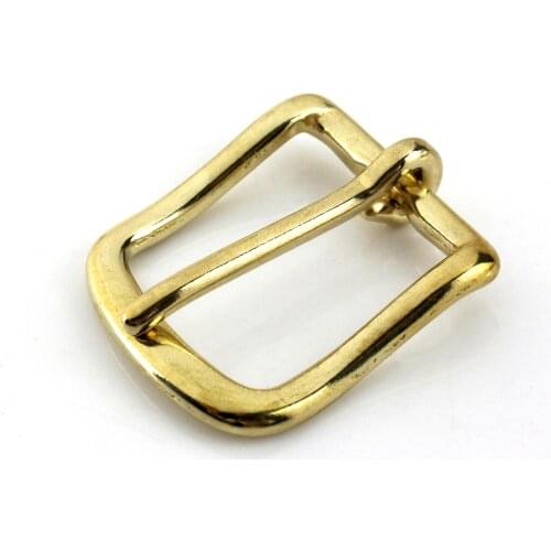Solid Brass Belt Buckle End Bar Heel bar Buckle Single Pin Belt Half Buckle For Leather Craft Bag Strap Jeans Webbing Dog Collar