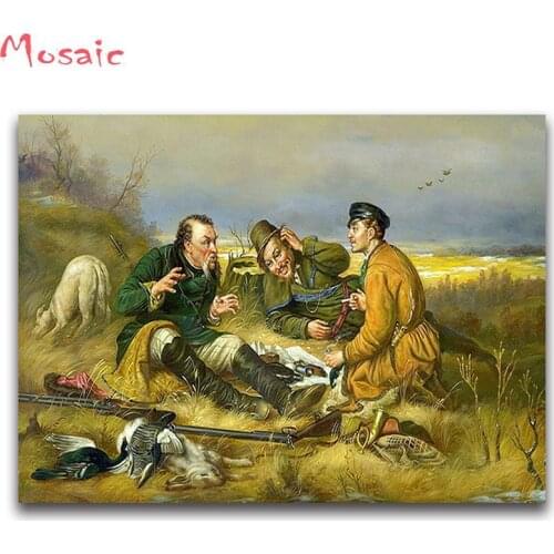 Hunters Hunting landscape 5D DIY square/round Diamond Painting Cross Stitch Full drill Diamond mosaic Diamond embroidery Picture