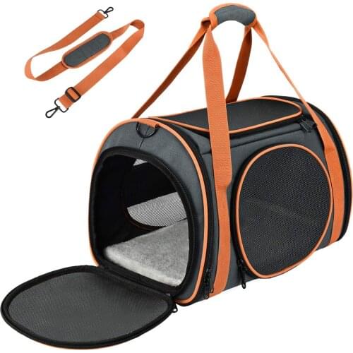 Puppies Dog Carrier with Big Space Cat Carrier TSA Airline Approved with Ventilation for Small Medium Cats Dogs