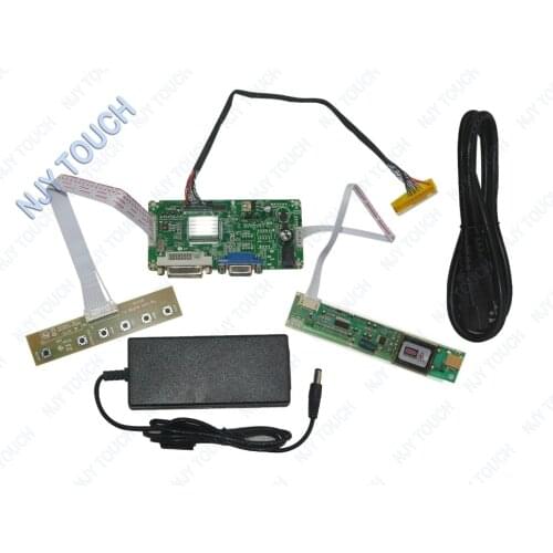 LM.R61 DVI DVA LCD Controller Board LVDS Monitor Kit For 12" LTN121X1-L01 LTN121X1-L02 1024x768 LCD Screen+12V 4A Power Adapter