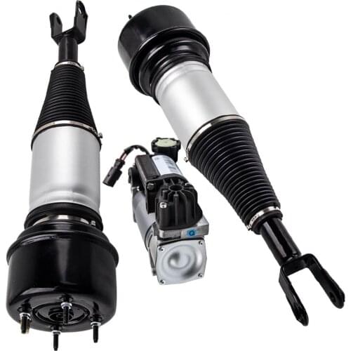 Complete Air Strut Shocks Fit for Jaguar XJ8 XJR X350 X358 C2C41339 C2C41352 Front L&R Air Suspension + Pump Shuts Absorber