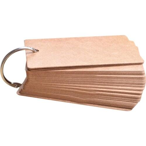 Portable Buckle Binder Notes Flash Cards Memo Pads DIY Blank Card Stationery EM88