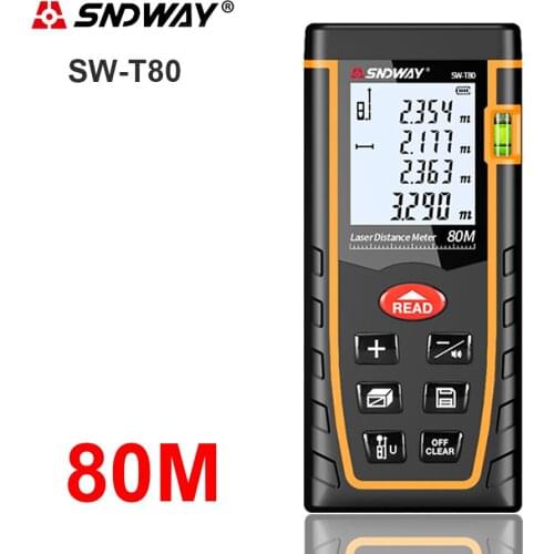 Handheld Laser Rangefinder Distance Meter 80M Medidor Laser Tape Build Measure Device Electronic Ruler