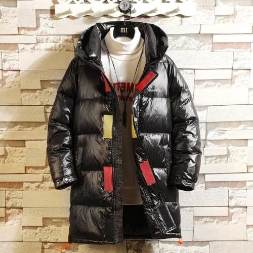 2019 Winter New Down Jacket Men 80% White Duck Down Men Long Section Casual Thickening Warm Youth MenS Hooded Down Coat