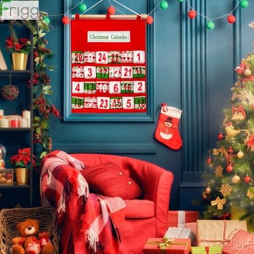 Non-woven Fabrics Christmas Calendar Bag 2020 Merry Christmas Decorations For Home Christmas Ornaments Xmas Gift 2021 New Year