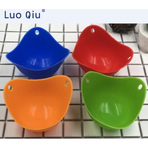 10PCS/Lot Silicone Egg Poacher Cook Poach Pods Kitchen Cookware Poached Baking Cup Gadget Egg Mold Boiler Cup Color Random