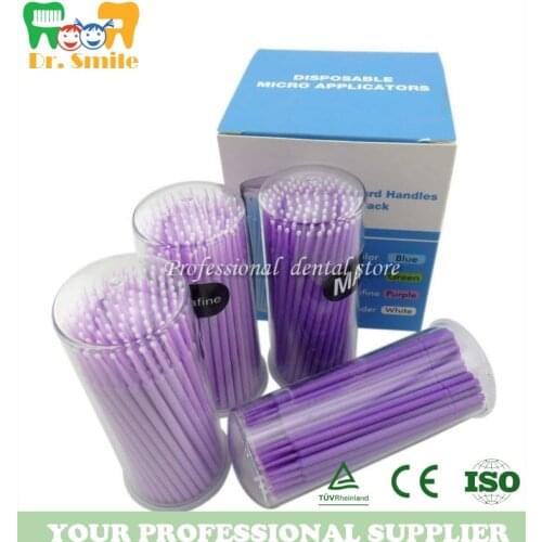 Dental Disposable Micro Brush Micro Applicators materials Regular size Purple
