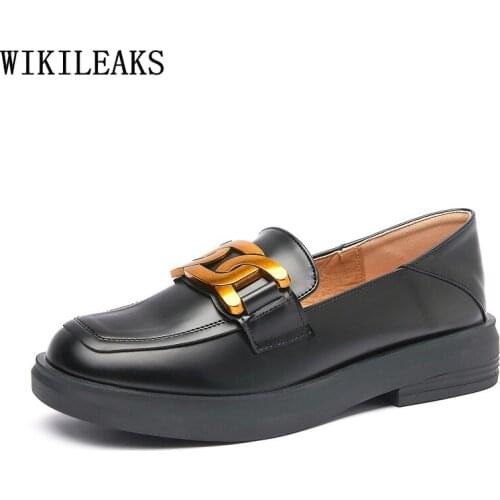Patent Leather Slip on Shoes for Women Platform Oxford Shoes for Women Loafers Women Korean Fashion Oxford Shoes for Women