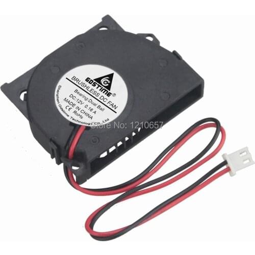 1 pcs Gdstime Brushless DC 50x10mm 5cm 5010B 12V 2P Ball bearing Cooling Blower Fan