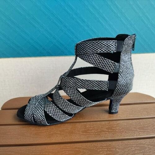 Women Dance Boots High Heel Ladies New Leather Ballroom Latin Dance Shoes GilrsSuede Sole Party Latin Dancing Shoes for Women